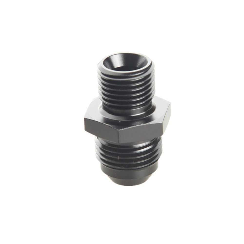 -10 AN AN10 AN-10 Male Flare To M12x1.0 Metric Straight Fitting Black