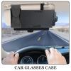 Beatifufu Visor Eyeglasses Holder for Car Stylish Auto Sunglasses Organizer Space-Saving Design for Easy Access Grey Vehicle Visor Glasses Case for Safe Storage view 3