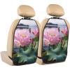 VTCTOASY Kick Mat Back Seat Protector for Car 2 Pack Extra Large Car Back Seat Cover with 3 Storage Pockets Waterproof Seat Back Protector Flowers Backseat Car Organizer for Trucks SUV view 1