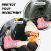 VTCTOASY Kick Mat Back Seat Protector for Car 2 Pack Extra Large Car Back Seat Cover with 3 Storage Pockets Waterproof Seat Back Protector Funny Penguins Backseat Car Organizer for Trucks SUV view 2