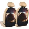 VTCTOASY Kick Mat Back Seat Protector for Car 2 Pack Extra Large Car Back Seat Cover with 3 Storage Pockets Waterproof Seat Back Protector Saturn Ring Backseat Car Organizer for Trucks SUV view 1