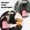VTCTOASY Kick Mat Back Seat Protector for Car 2 Pack Extra Large Car Back Seat Cover with 3 Storage Pockets Waterproof Seat Back Protector Saturn Ring Backseat Car Organizer for Trucks SUV view 2