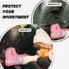 VTCTOASY Kick Mat Back Seat Protector for Car 2 Pack Extra Large Car Back Seat Cover with 3 Storage Pockets Waterproof Seat Back Protector Poker Tournament Backseat Car Organizer for Trucks SUV view 2