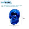 4PCS Skull Style Tire Valve Stem Caps, Antirust Copper Core Stem Covers, Leakproof Tire Valve Protection Cover, Universal Decorative Air Caps Cover for Most Car Truck SUV Motorcycle Bike (Blue) view 2