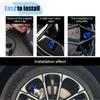 4PCS Skull Style Tire Valve Stem Caps, Antirust Copper Core Stem Covers, Leakproof Tire Valve Protection Cover, Universal Decorative Air Caps Cover for Most Car Truck SUV Motorcycle Bike (Blue) view 3