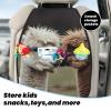 VTCTOASY Kick Mat Back Seat Protector for Car 2 Pack Extra Large Car Back Seat Cover with 3 Storage Pockets Waterproof Seat Back Protector Funny Alpaca Backseat Car Organizer for Trucks SUV view 3