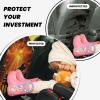 VTCTOASY Kick Mat Back Seat Protector for Car 2 Pack Extra Large Car Back Seat Cover with 3 Storage Pockets Waterproof Seat Back Protector Musical Theatre Backseat Car Organizer for Trucks SUV view 2