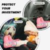 VTCTOASY Kick Mat Back Seat Protector for Car 2 Pack Extra Large Car Back Seat Cover with 3 Storage Pockets Waterproof Seat Back Protector Goal Soccer Backseat Car Organizer for Trucks SUV view 2