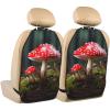 VTCTOASY Kick Mat Back Seat Protector for Car 2 Pack Extra Large Car Back Seat Cover with 3 Storage Pockets Waterproof Seat Back Protector Red and White Mushroom Backseat Car Organizer for Trucks SUV view 1