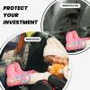 VTCTOASY Kick Mat Back Seat Protector for Car 2 Pack Extra Large Car Back Seat Cover with 3 Storage Pockets Waterproof Seat Back Protector Ocean Sailboat Backseat Car Organizer for Trucks SUV view 2