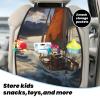 VTCTOASY Kick Mat Back Seat Protector for Car 2 Pack Extra Large Car Back Seat Cover with 3 Storage Pockets Waterproof Seat Back Protector Ocean Sailboat Backseat Car Organizer for Trucks SUV view 3