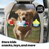 Kick Mat Back Seat Protector for Car 2 Pack Extra Large Car Back Seat Cover with 3 Storage Pockets Waterproof Seat Back Protector Golden Retriever Running Backseat Car Organizer for Trucks SUV view 3