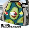 VTCTOASY Kick Mat Back Seat Protector for Car 2 Pack Extra Large Car Back Seat Cover with 3 Storage Pockets Waterproof Seat Back Protector Fresh Tropical Fruit Backseat Car Organizer for Trucks SUV view 3