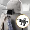 Partuto 1Pcs Universal Car Seat Headrest Hook for Most Car, SUV, Truck Car Seat Back Organizer Hooks Faux Leather Metal Carbon Fiber Pattern Black 3.03"x4.49" view 3