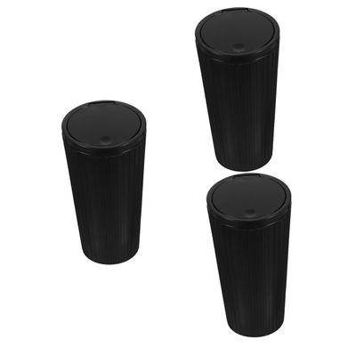 Mikinona 3pcs Car Trash Lid Small Garbage Can for Vehicle Durable Easy to Clean Trash Bin