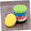 COOLHIYA 8pcs Professional Car Buffing Sponge Pads Wool Discs Self-Adhesive Polishing Pad for Detailing view 3