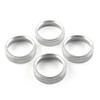 Cnswee6 Car Condition Button Ring Console Decorate, 4 PCS Inner Center Console Pushbutton Switch Knob Button Cover Trim for Ford F150 XLT 2015 2016 2017 2018 2019 2020, Silver view 1