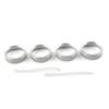 Cnswee6 Car Condition Button Ring Console Decorate, 4 PCS Inner Center Console Pushbutton Switch Knob Button Cover Trim for Ford F150 XLT 2015 2016 2017 2018 2019 2020, Silver view 2