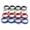 Cnswee6 Car Condition Button Ring Console Decorate, 4 PCS Inner Center Console Pushbutton Switch Knob Button Cover Trim for Ford F150 XLT 2015 2016 2017 2018 2019 2020, Silver view 3