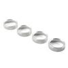 Cnswee6 Car Condition Button Ring Console Decorate, 4 PCS Inner Center Console Pushbutton Switch Knob Button Cover Trim for Ford F150 XLT 2015 2016 2017 2018 2019 2020, Silver view 4