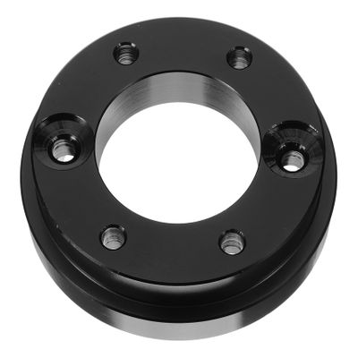 Racing Car Steering Wheel Adapter Plate, Aluminum Black Accessory