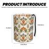 AmAzwi Bohemia Style Floral Pattern Print Car Trash Can Hanging Travelling Trash Holder Auto Garbage Bin Decoration Car Interior view 3