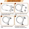 CAROTUPY 2.5 inch Heavy Duty 304 Stainless Steel Exhaust U Clamp for 2.5" Diameter Exhaust Tail Pipe, Muffler U-Bolt Clamps Pack of 2 view 4