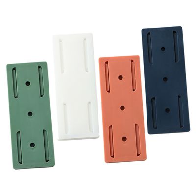 QUMIIRITY 4pcs Wall Mounted Power Strip Holder Punch Socket Organizer for Home Office and Kitchen Suitable for Smooth Surfaces Easy Installation Options Green Pink