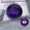 WENJTP Marble Style Round Ball Shift Knob - Universal Fit for 5 & 6 Speed Manual/Automatic Vehicles, with 3 Adapters HTRACING (Purple) view 2