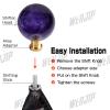 WENJTP Marble Style Round Ball Shift Knob - Universal Fit for 5 & 6 Speed Manual/Automatic Vehicles, with 3 Adapters HTRACING (Purple) view 3