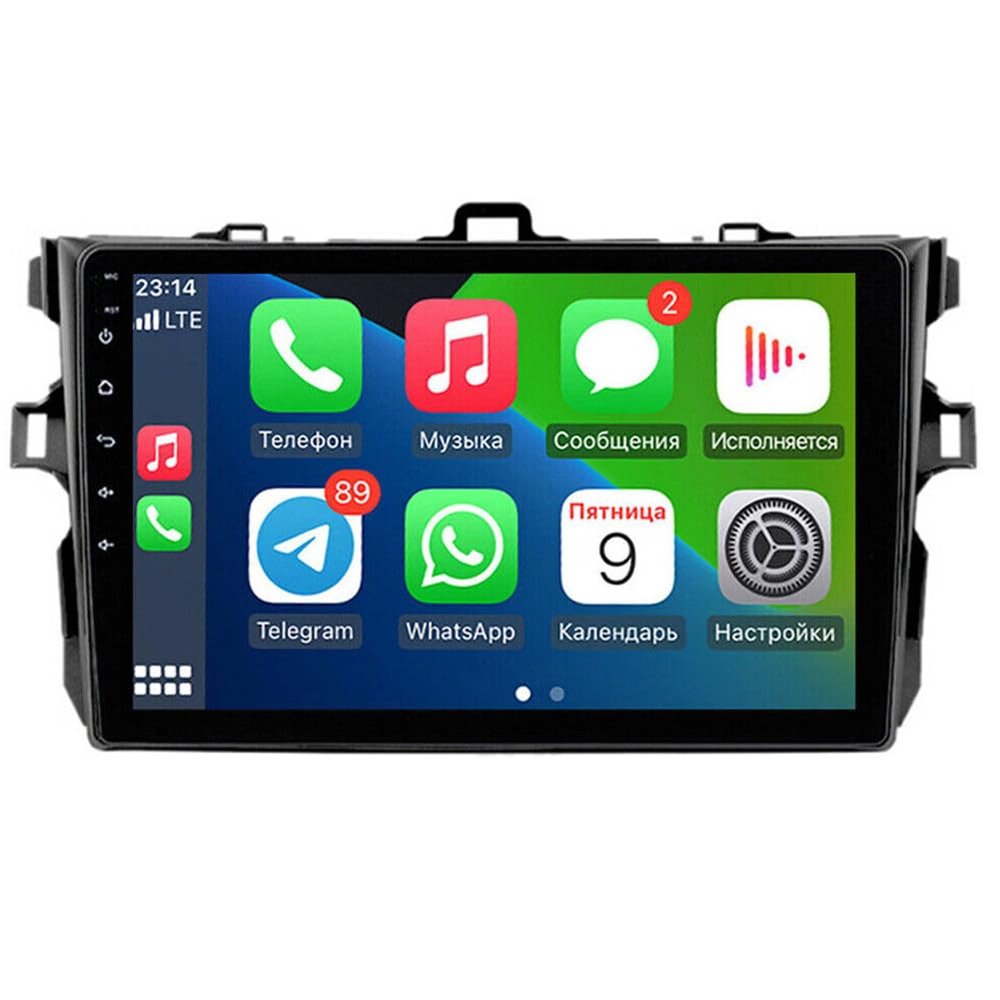 2+32G Android 13 Car Stereo Radio to 09-13 Compatible for Toyota Compatible for Corolla 9'' HD Touch Screen with Wireless CarPlay Android Auto, Mirror Link, GPS, WiFi, DSP, AHD Backup Camera