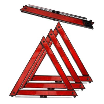 4pcs Warning Triangle ABS Reflector for Car Roadside Parking