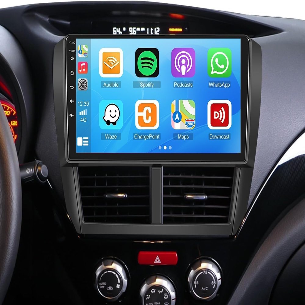 4+64G Android 13 Double Din Car Stereo Radio for 2008-2012 Compatible with Subaru Forester 9'' Touch Screen Car Radio Audio Receiver with Wireless CarPlay Android Auto,Mirror Link,GPS Navigation