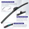 AJK Wiper Blades for Subaru Crosstrek XV 2013 2014 2015 2016 2017, 3 Piece All Weather OEM Quality Automotive Replacement Windshield Wiper Blades for My Car view 4