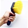 FUNOMOCYA Car Wheel Cleaning Brush Tire Cleaning Brush Coarse Silk Short Handle Non-Slip Grip view 2