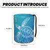 DXTKWL Car Trash Can Ocean Sea Animal Turtle Tortoise Waterproof Trash Bin Portable Collapsible Car Garbage Can Mini Vehicle Trash Can for Back Front Seat Cup Holder view 3