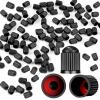 100PCS Tire Valve Caps, Valve Stem Caps with O Rubber Ring, Tire Caps are Suitable for Bicycles, Cars, Motorcycles, SUVs and Trucks (Black) view 1