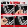 100PCS Tire Valve Caps, Valve Stem Caps with O Rubber Ring, Tire Caps are Suitable for Bicycles, Cars, Motorcycles, SUVs and Trucks (Black) view 4