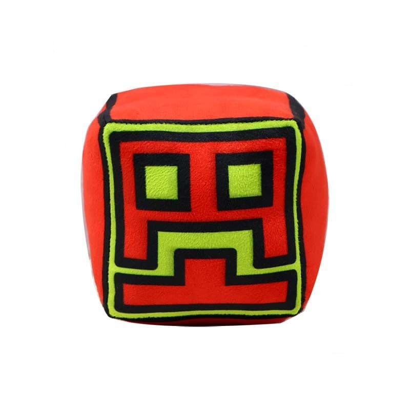 Shopular 5 Cube Skull Devil Plush Stuffed 3D Plushie Doll Pillow Keychain Pendant Game Cute Collection Birthday Gift (Red)