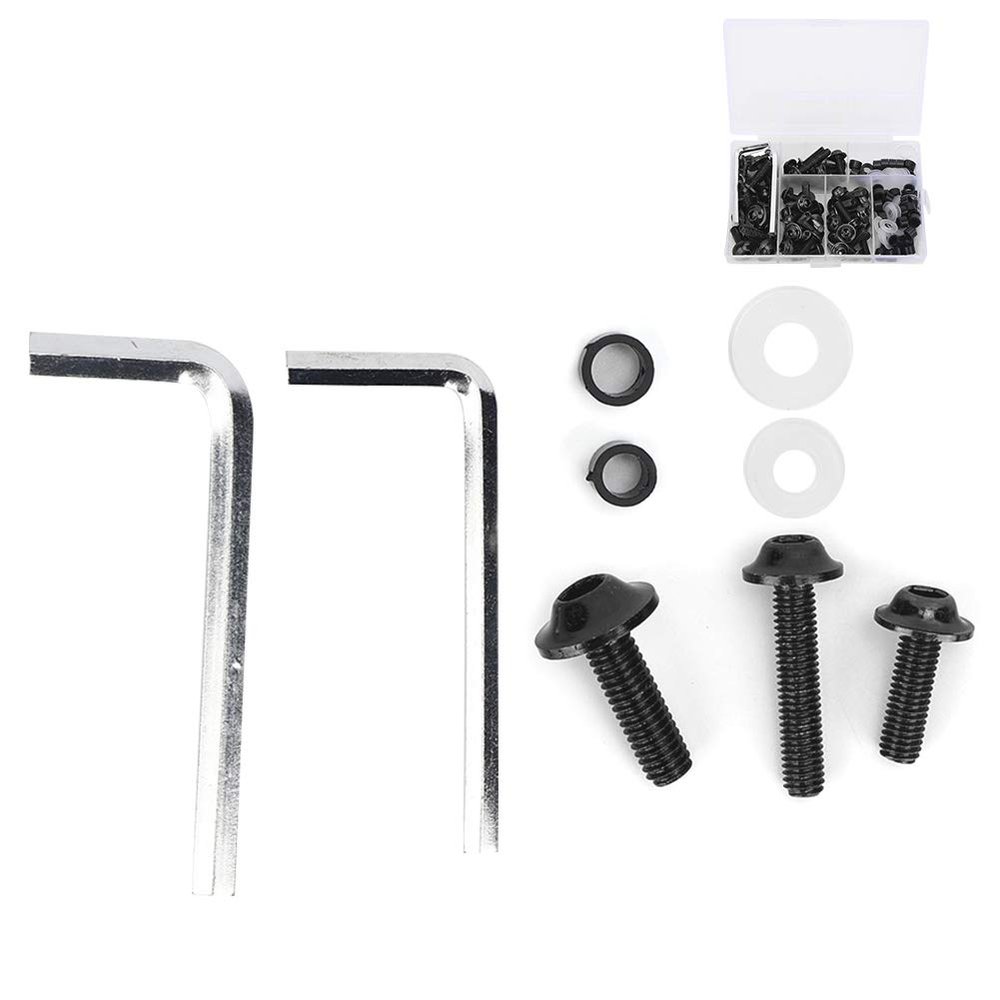 Universal Fairing Gasket Wrench Kit Motorcycle Accessory Hardware Set (Black)