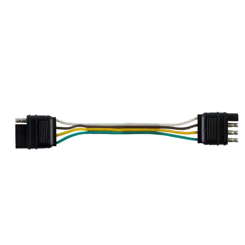 Rugged Trail Products 12-Inch 4-Way Flat Trailer Wiring Harness Durable and Easy-to-Install Connector for Reliable Towing