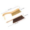 2pcs Soft Brush Hand Broom for Cat Hair Removal Detailing Brush Bed Home Car Detailing Wooden Handle Style view 2