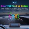 Heads Up Display M23 Color, GPS Digital Speedometer MPH for All Cars, Car Compass, Windshield Speedometer Projector, Multi-Function Display, Direction view 2