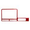 Rbanna1 Car Carbon Fiber Dashboard Central Control Navigation S n Frame Cover Trim for Nissan GTR R35 2008-2016, RED RHD view 1