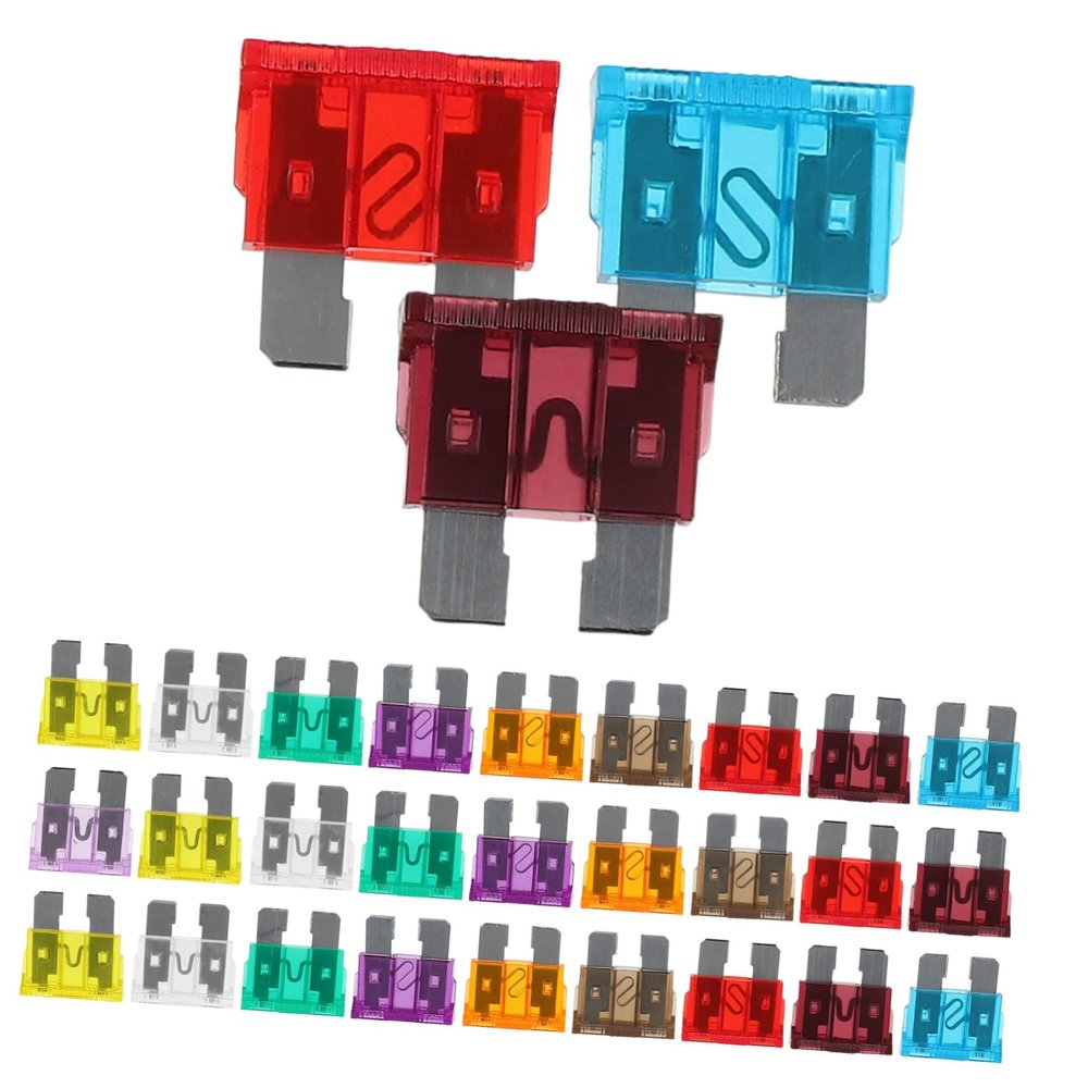 Mikinona 50pcs Automotive Kit Mini Fuses Car Replacement Parts Rv Supplies Motorhome Accessories Zinc Polycarbonate