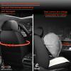 WeArkoTac Car Seat Covers for Kia Seltos 2024-2026, All Season Universal Leather Waterproof Breathable Seat Protectors Interior Accessories with Airbag(Black&Gray,5 Seats) view 4