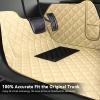 Custom Making Car Floor Mats for Audi 98% Models, Nappa Leather Full Coverage Car Floor Mat All Weather Floor Liners Non-Slip Carpet - Beige view 2