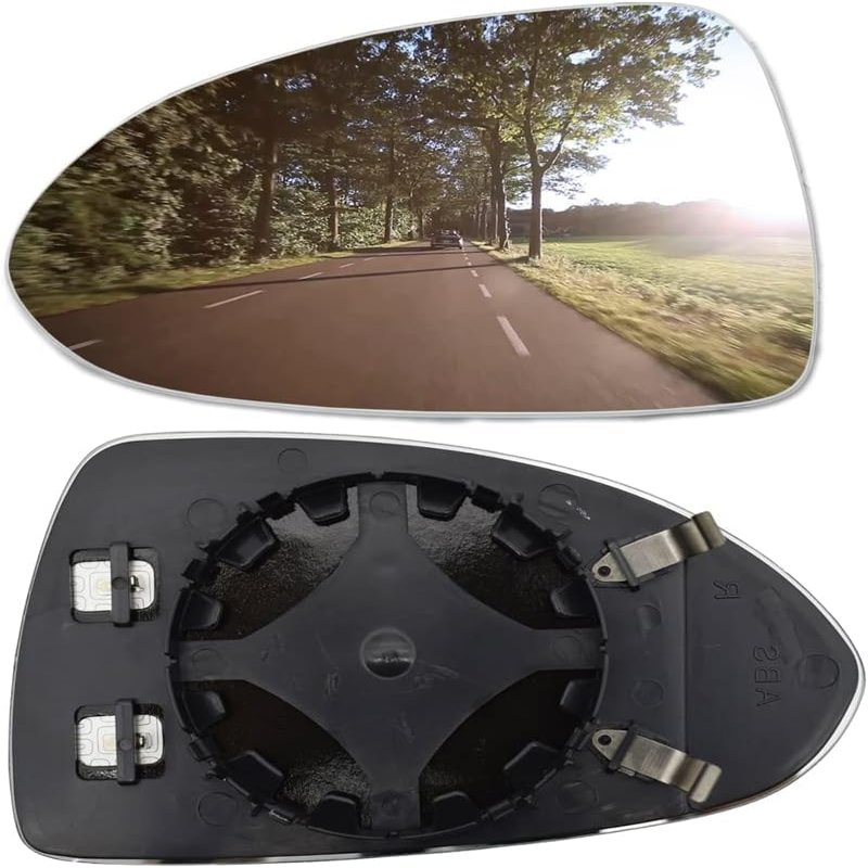 Car Glass Heated Rearview Mirror for Opel for Corsa Mk4 E 2014-2020,Car Front Door Rearview Glass Left Right Side Replacement,Pair
