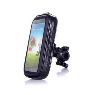 Outanaya Bike Phone Holder Rotation for Smartphones Touchscreen Case for Cycling and Navigation Black