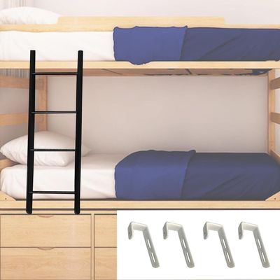 YTXFRHOD LXXW Bunk Bed Ladders Hook-on Bed Ladder Step Ladder Metal Hanging Bed Ladder Climb Ladder for Dorm Loft Motorhome(Size:140cm(55"))
